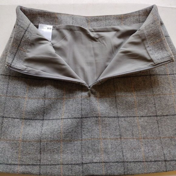 Uniqlo Skirt Womens 2 Mini Pockets Wool Blend Lined - Picture 8 of 16